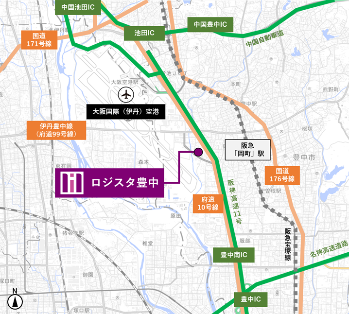 ロジスタ豊中 位置図